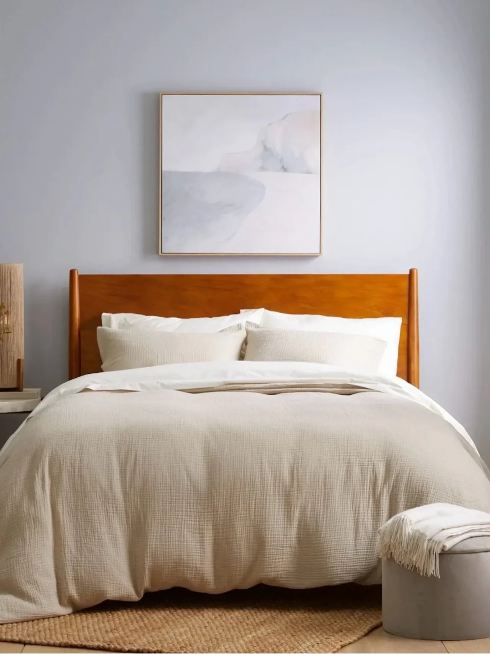 NEW Quince 100% Organic Cotton Gauze Duvet Cover, King/Cal King (Dune)